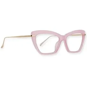 DIFF Mila Bluelight Glasses Coquille Pink & Gold Frame Blue Blocking Lenses Digital Diva Blue Light Glasses - Light Pink Round Frame  main image 4